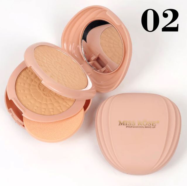 Miss Rose 3 in 1-2 Color Setting Transparent Pressed Compact Powder 7003-035