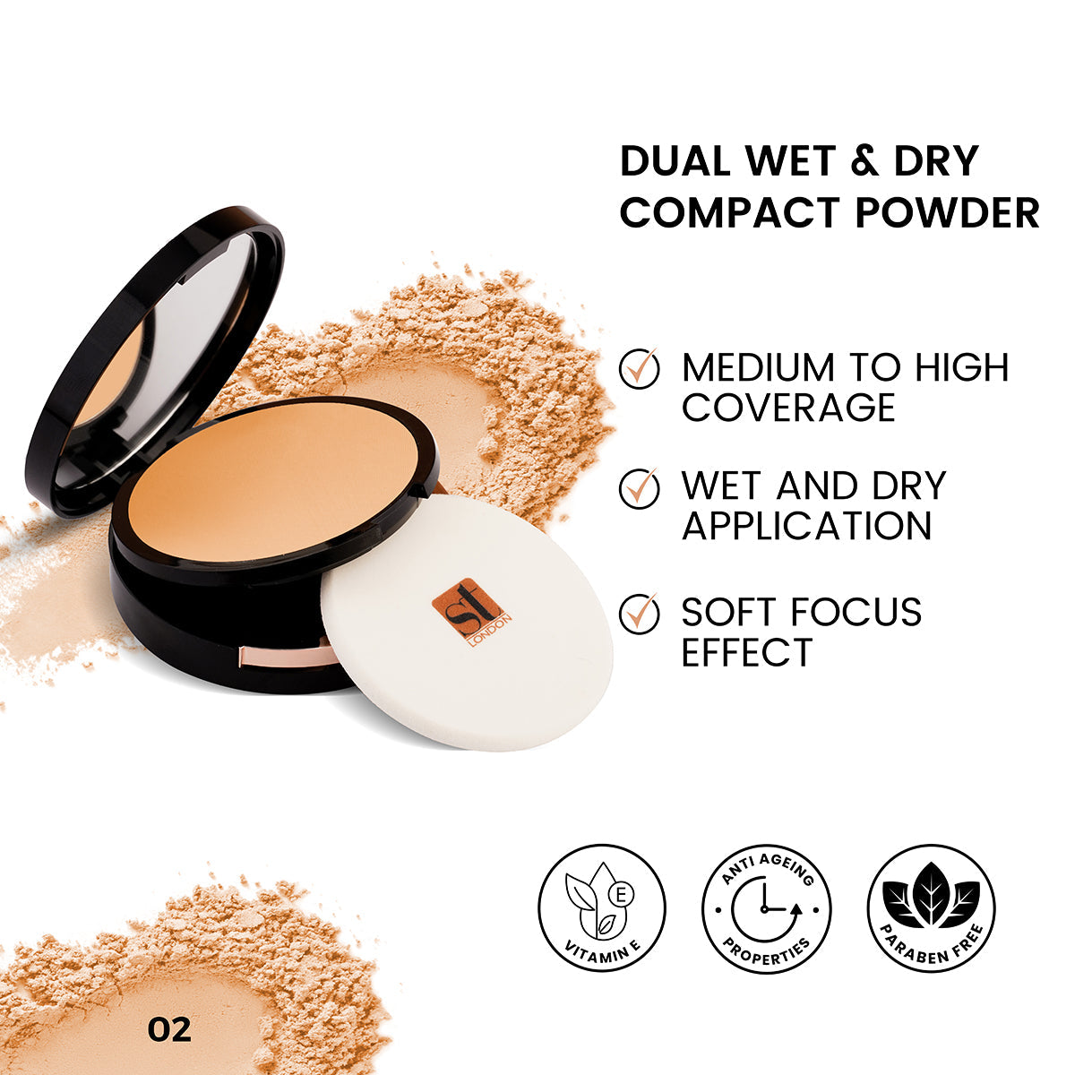 ST London - Dual Wet & Dry Compact Powder - O2