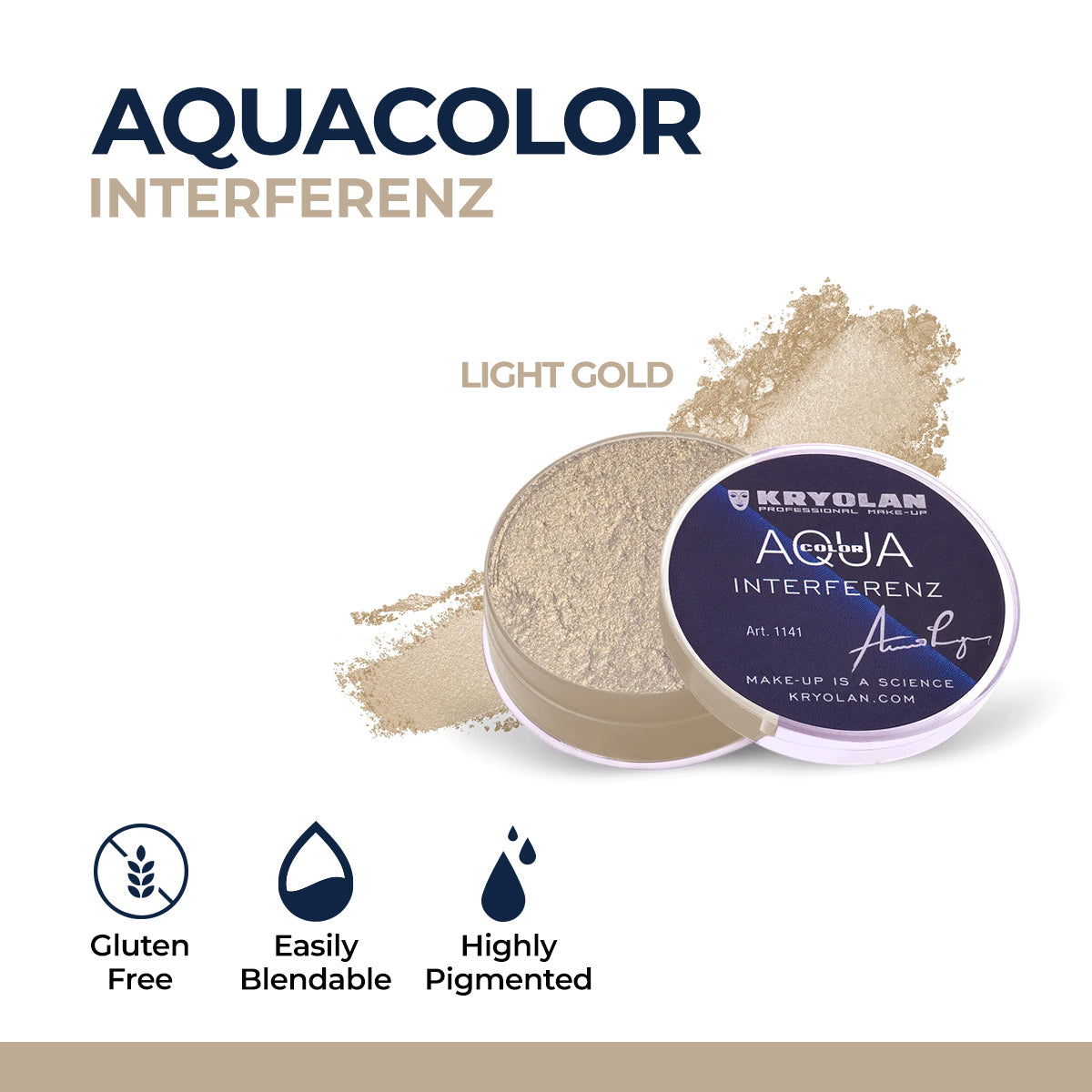 Kryolan - Aquacolor Interferenz - Light Gold