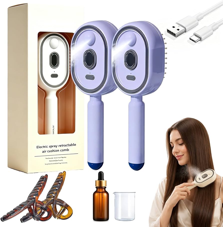 Electric Spray Retractable Air Cushion Comb
