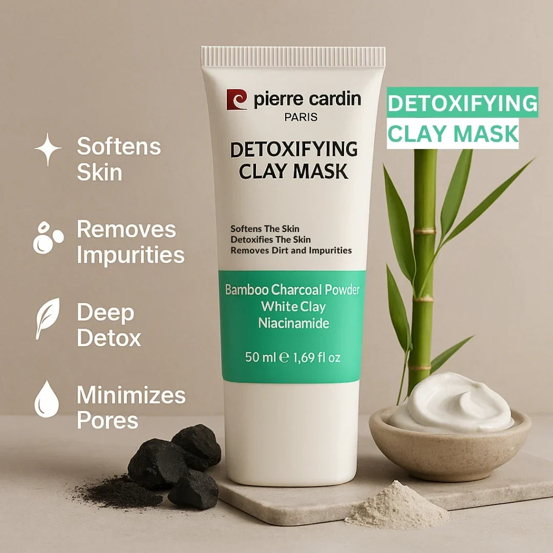 Pierre Cardin Cosmetics Bamboo Charcoal Powder Detoxifying Clay Mask 50ml