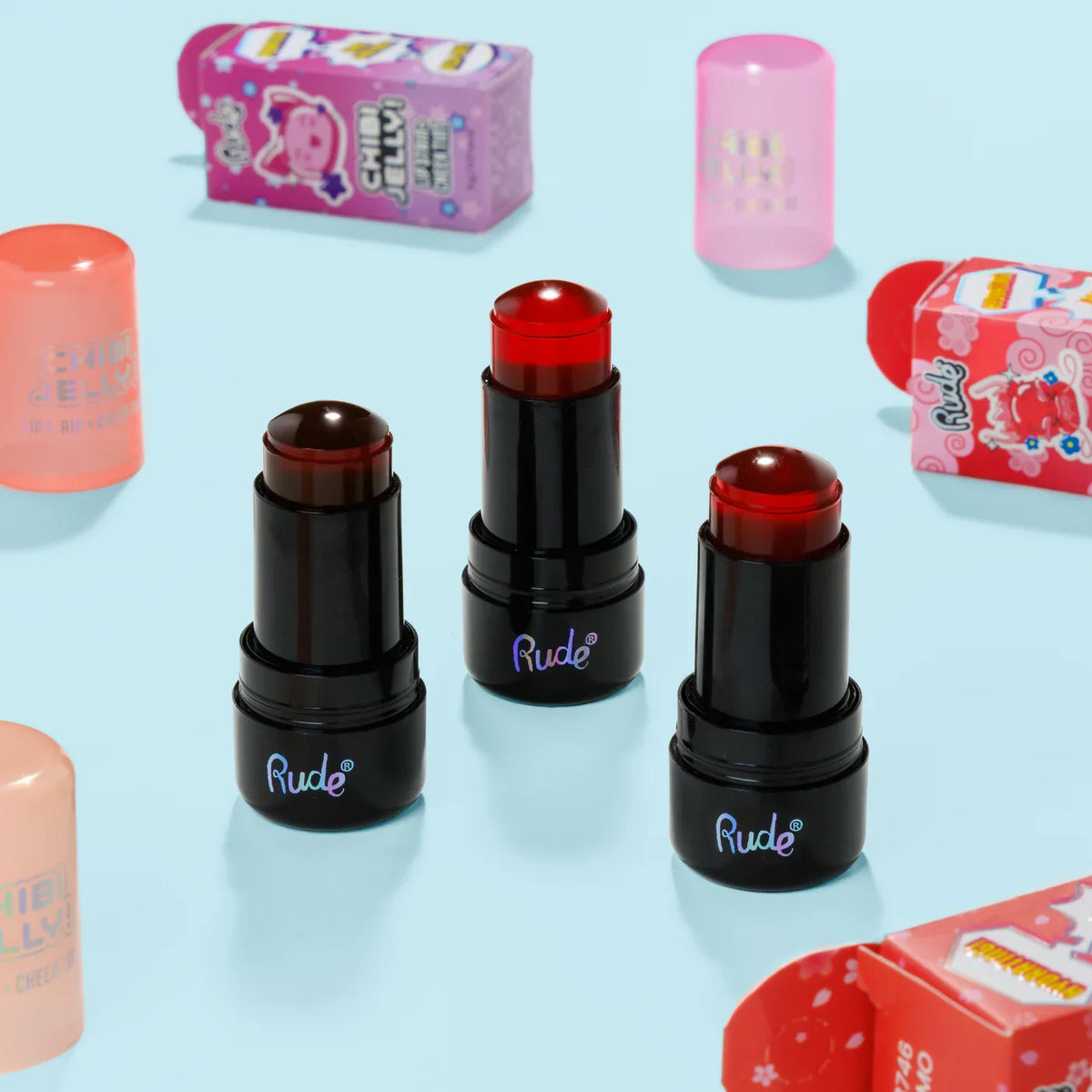 Rude Cosmetics Chibi Manga Collection - Chibi Jelly! Lip Stain and Cheek Tint Momo 5gm