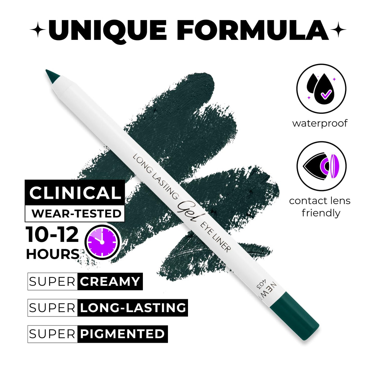 LAMEL Long Lasting Gel Eyeliner No. 403 Metallic Green