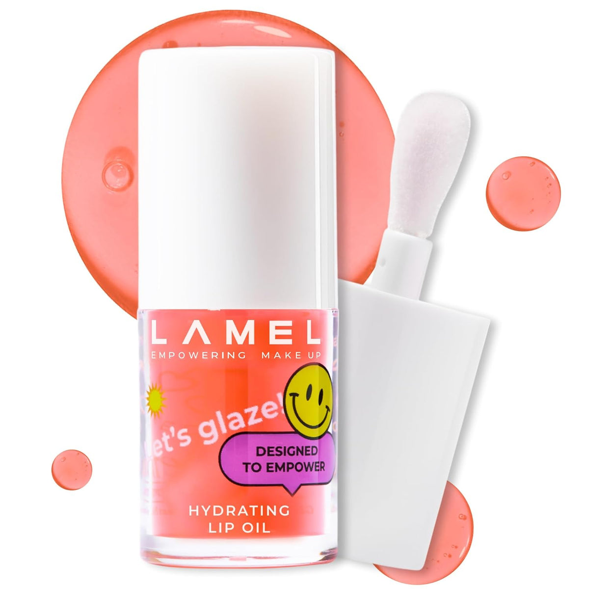 LAMEL Moisturizing Lip Oil LET'S GLAZE 402 Strawberry Jam 4gm