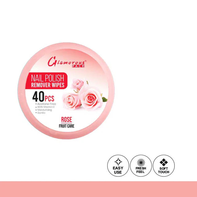 Glamorous Face Nail Remover Tissue Rose