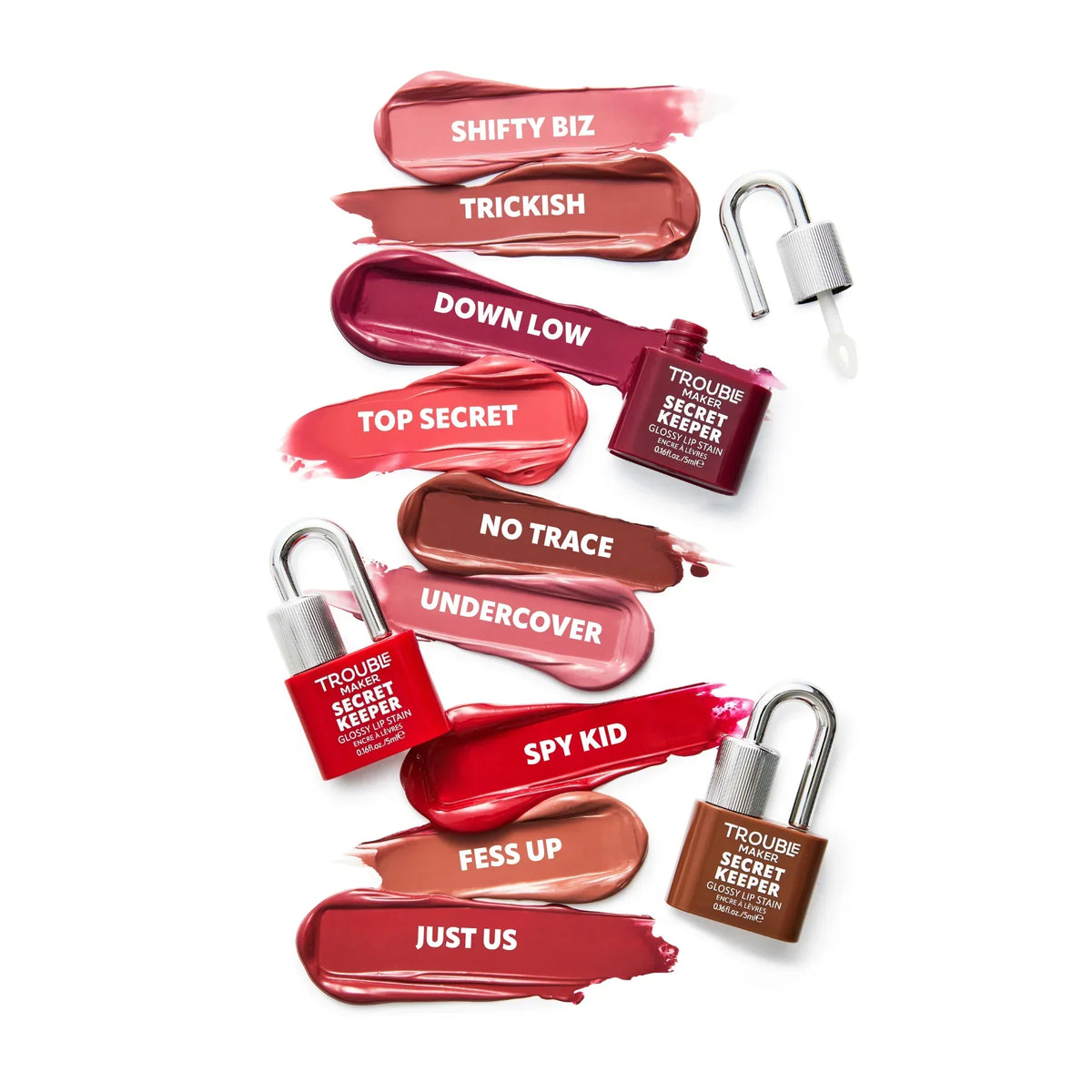 Trouble Maker Secret Keeper Lip Gloss Stain Trickish Caramel Nude 5ml