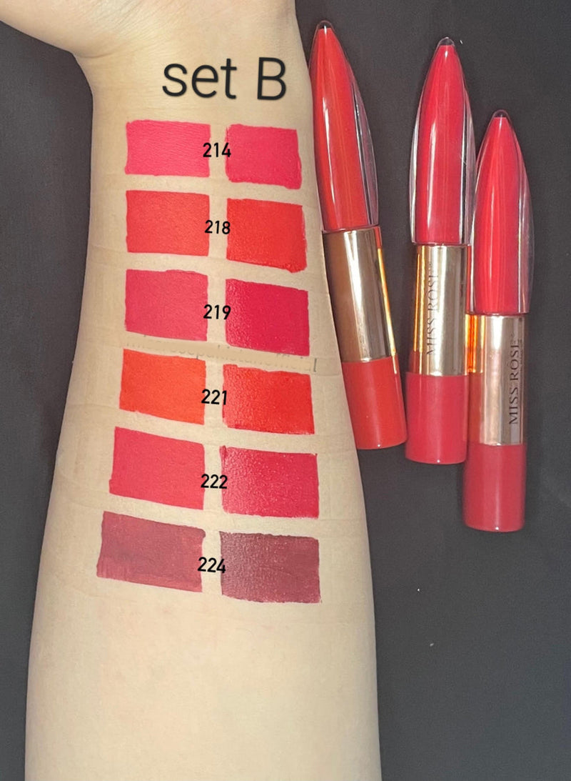 Miss Rose Dual-Ended Matte Lipstick & Lip Gloss