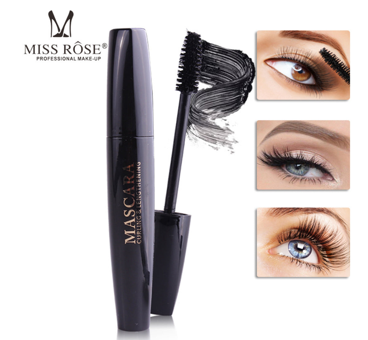 Miss Rose Big Eye Thick Natural Curling Volumizing Lengthening Mascara