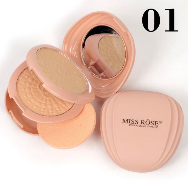 Miss Rose 3 in 1-2 Color Setting Transparent Pressed Compact Powder 7003-035