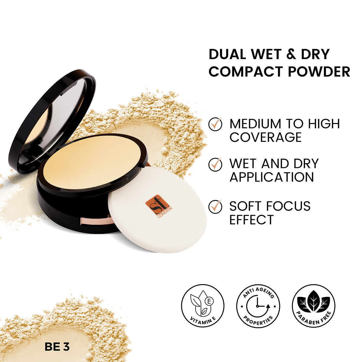 ST London - Dual Wet & Dry Compact Powder - BE 3