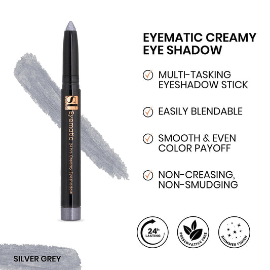 ST London - Eyematic Creamy Eye Shadow - Silver Grey