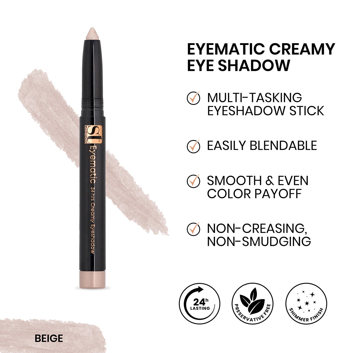 ST London - Eyematic Creamy Eye Shadow - Beige