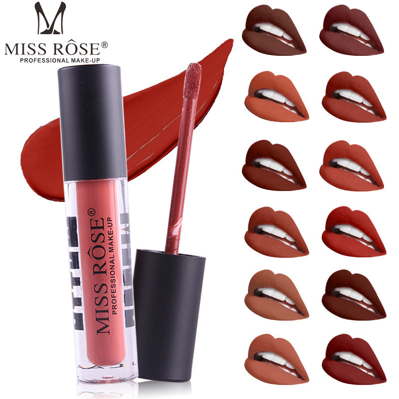 Miss Rose New Set Of 6 Matte Lip Gloss 7701-020S24