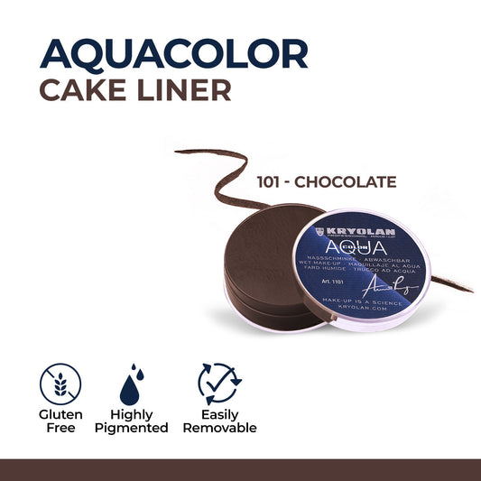 Kryolan - Aquacolor Cake Liner - 101 - Chocolate