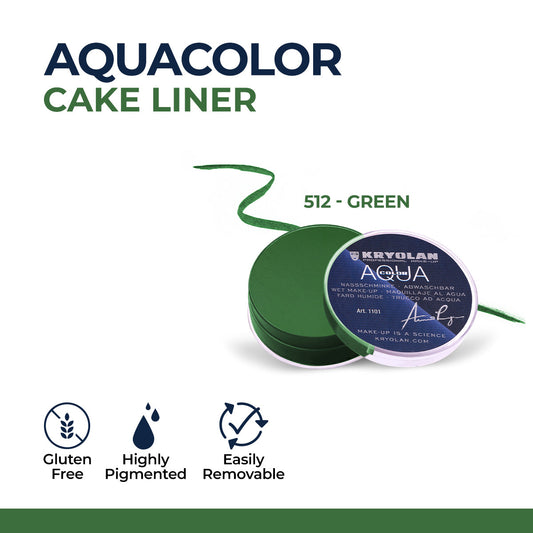 Kryolan - Aquacolor Cake Liner - 512 - Green