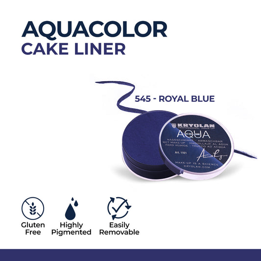 Kryolan - Aquacolor Cake Liner - 545 - Royal Blue