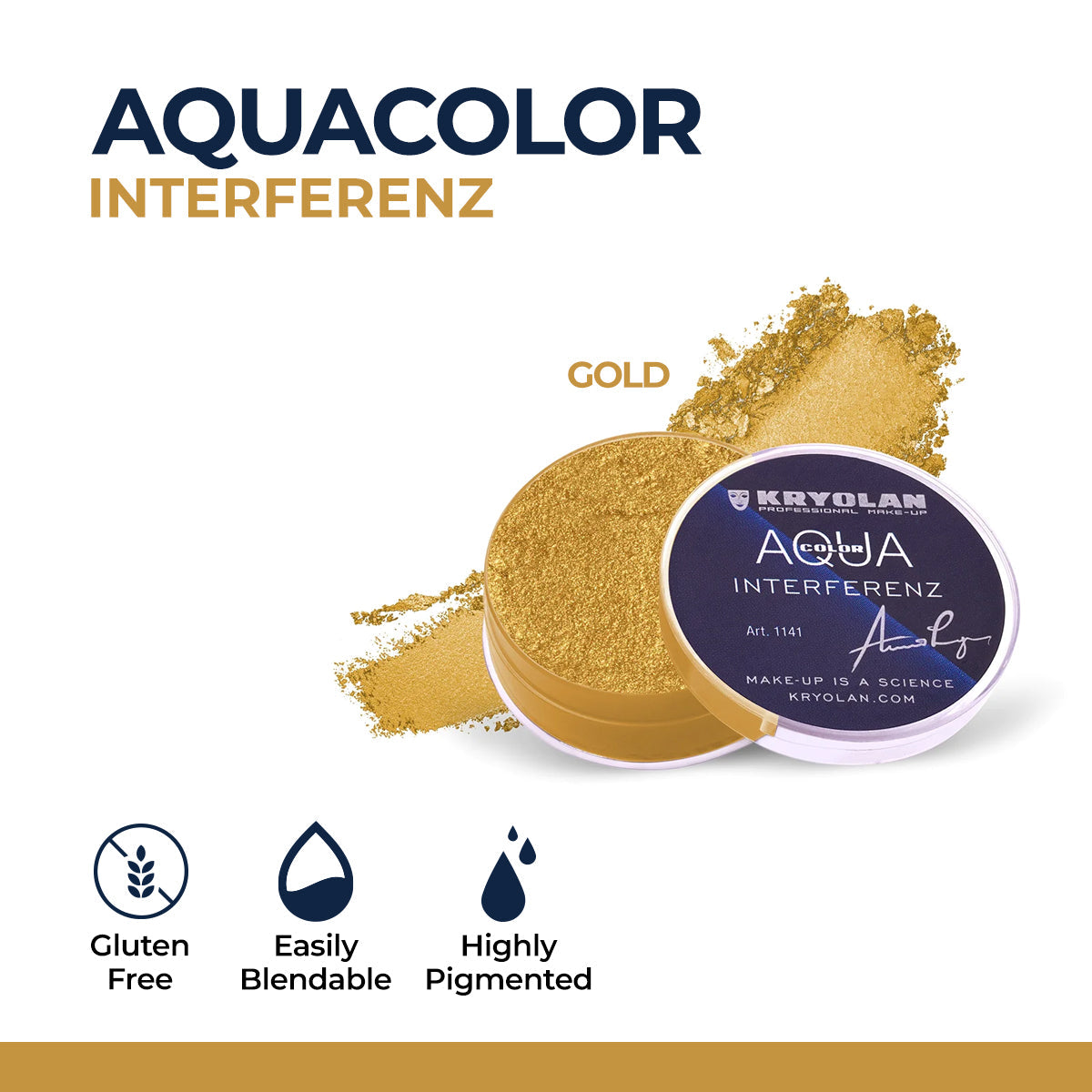 Kryolan - Aquacolor Interferenz - Gold