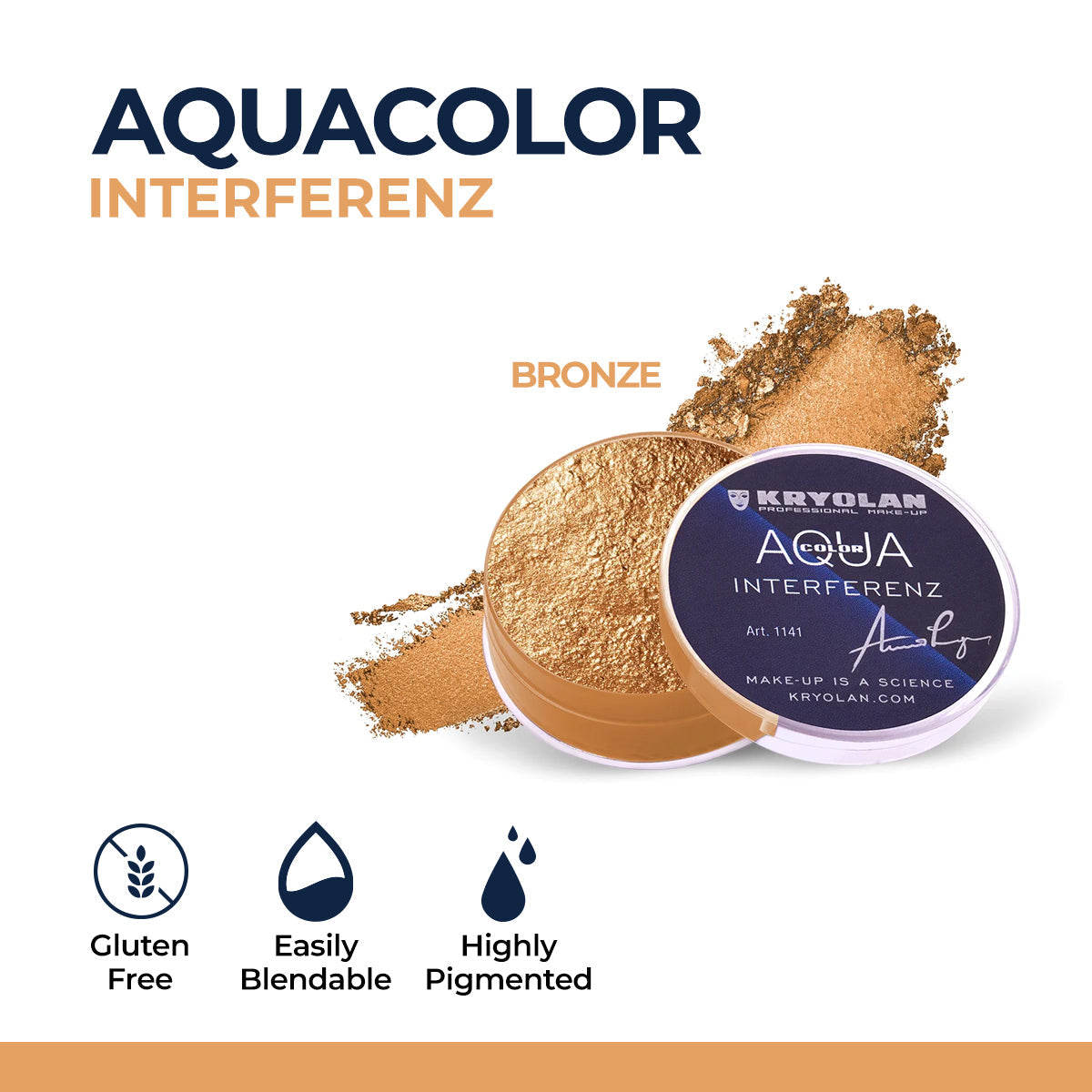 Kryolan - Aquacolor Interferenz - Bronze