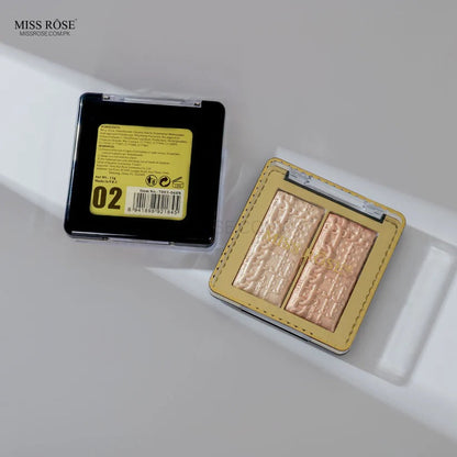 MISS RÔSE Luxurious 2 Color Highlighter palette