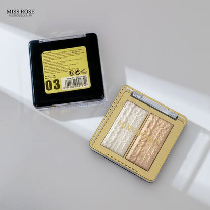 MISS RÔSE Luxurious 2 Color Highlighter palette