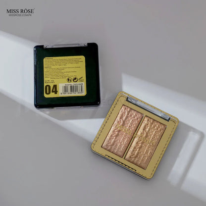 MISS RÔSE Luxurious 2 Color Highlighter palette