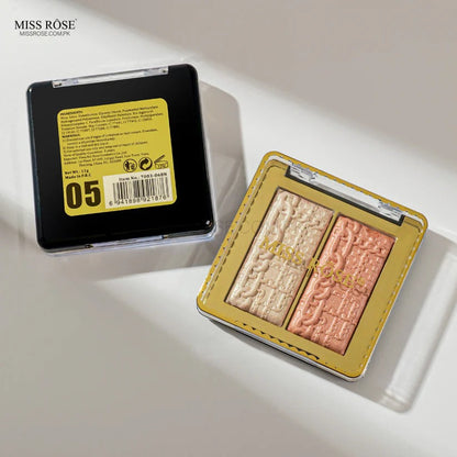 MISS RÔSE Luxurious 2 Color Highlighter palette