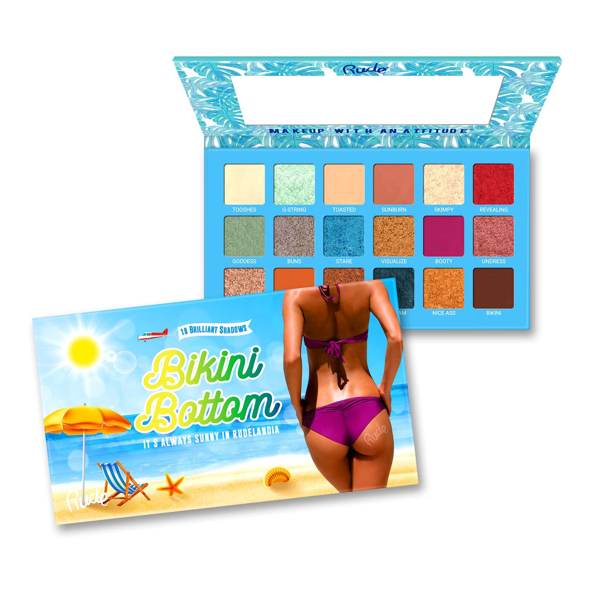 Rude Cosmetics Bikini Bottom 18 Eyeshadow Palette