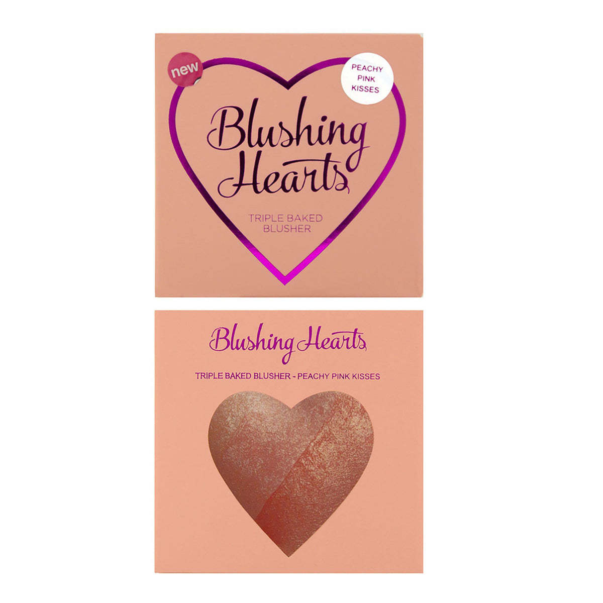 I Heart Revolution Hearts Blusher - Peachy Pink Kisses