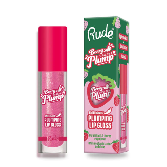 Rude Cosmetics Berry Plump Plumping Lip Gloss Cotton Candy 4gm