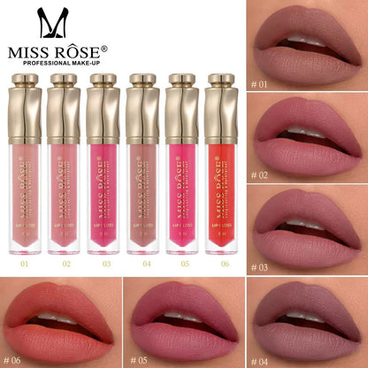 Miss Rose Professional Diamond Capped Long-Lasting Lip Gloss Set