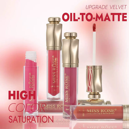 Miss Rose Professional Diamond Capped Long-Lasting Lip Gloss Set