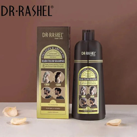 Dr. Rashel Collagen & Argan Oil Hair Color Shampoo (Dark Brown)