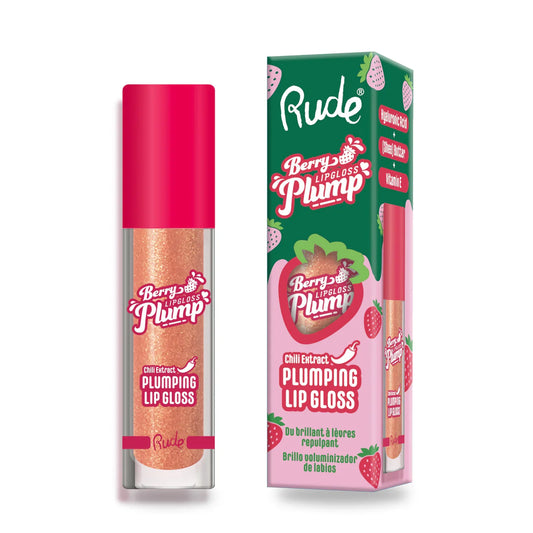Rude Cosmetics Berry Plump Plumping Lip Gloss Fairy 4gm