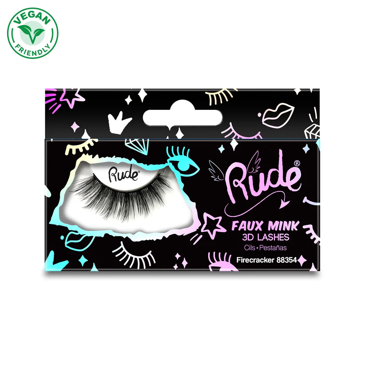 Rude Cosmetics Essential Faux Mink 3D Lashes Firecracker