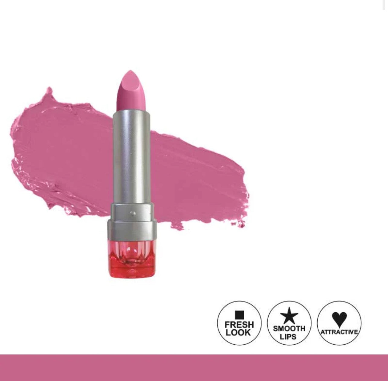 Glamorous Face Matte Lipstick Vitamin E & Aloe Vera Extracts (Pink Case) (40 Colors)