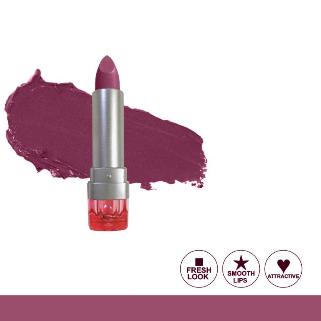 Glamorous Face Matte Lipstick Vitamin E & Aloe Vera Extracts (Pink Case) (40 Colors)