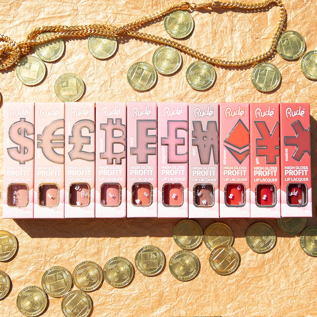 Rude Cosmetics High Gloss Profit Lip Lacquer Frank 4gm