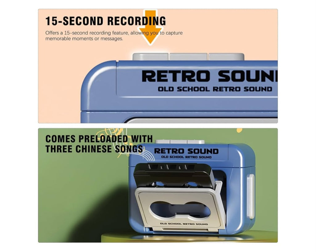Creative Mini Tape Recorder Keychain