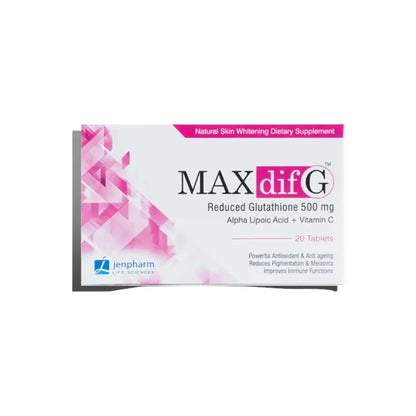 Jenpharm-MAXdif G Reduced Glutathione-500mg-20Tablets