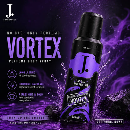J. No Gas Perfume Body Spray – Vortex – 120ml