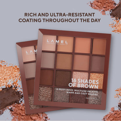 LAMEL 16 Shades Of Brown Eyeshadow Palette № 16-3