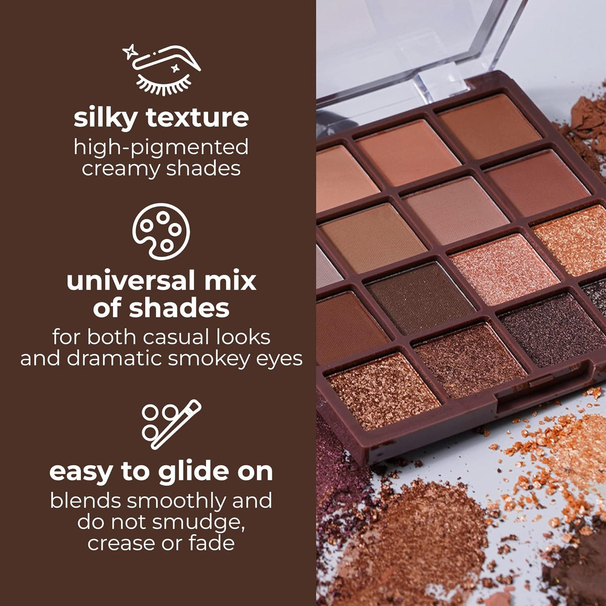 LAMEL 16 Shades Of Brown Eyeshadow Palette № 16-3