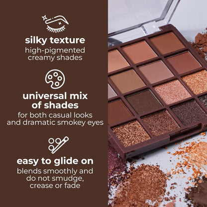 LAMEL 16 Shades Of Brown Eyeshadow Palette № 16-3