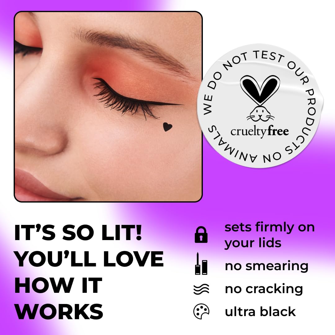 LAMEL Liquid Long-Lasting Eyeliner With Soft Brush №401 Carbon Black