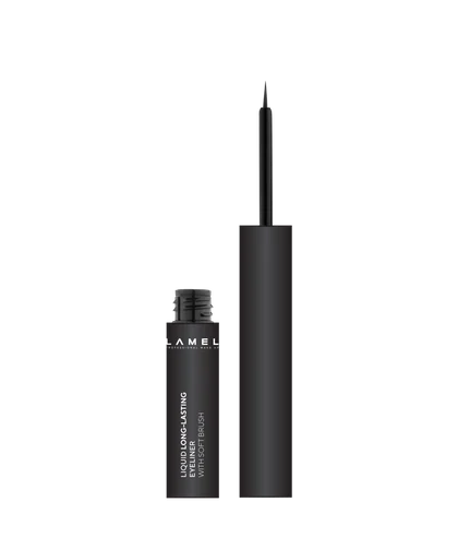 LAMEL Liquid Long-Lasting Eyeliner With Soft Brush №401 Carbon Black