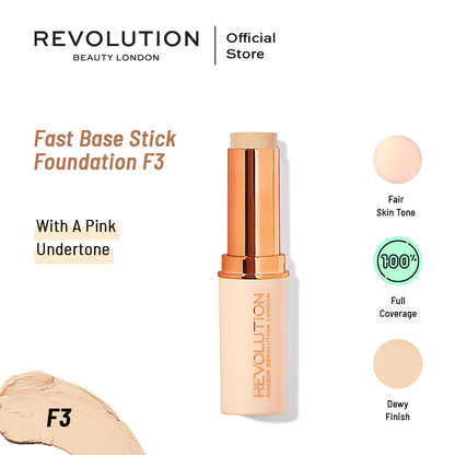 Makeup Revolution Fast Base Stick Foundation - F3