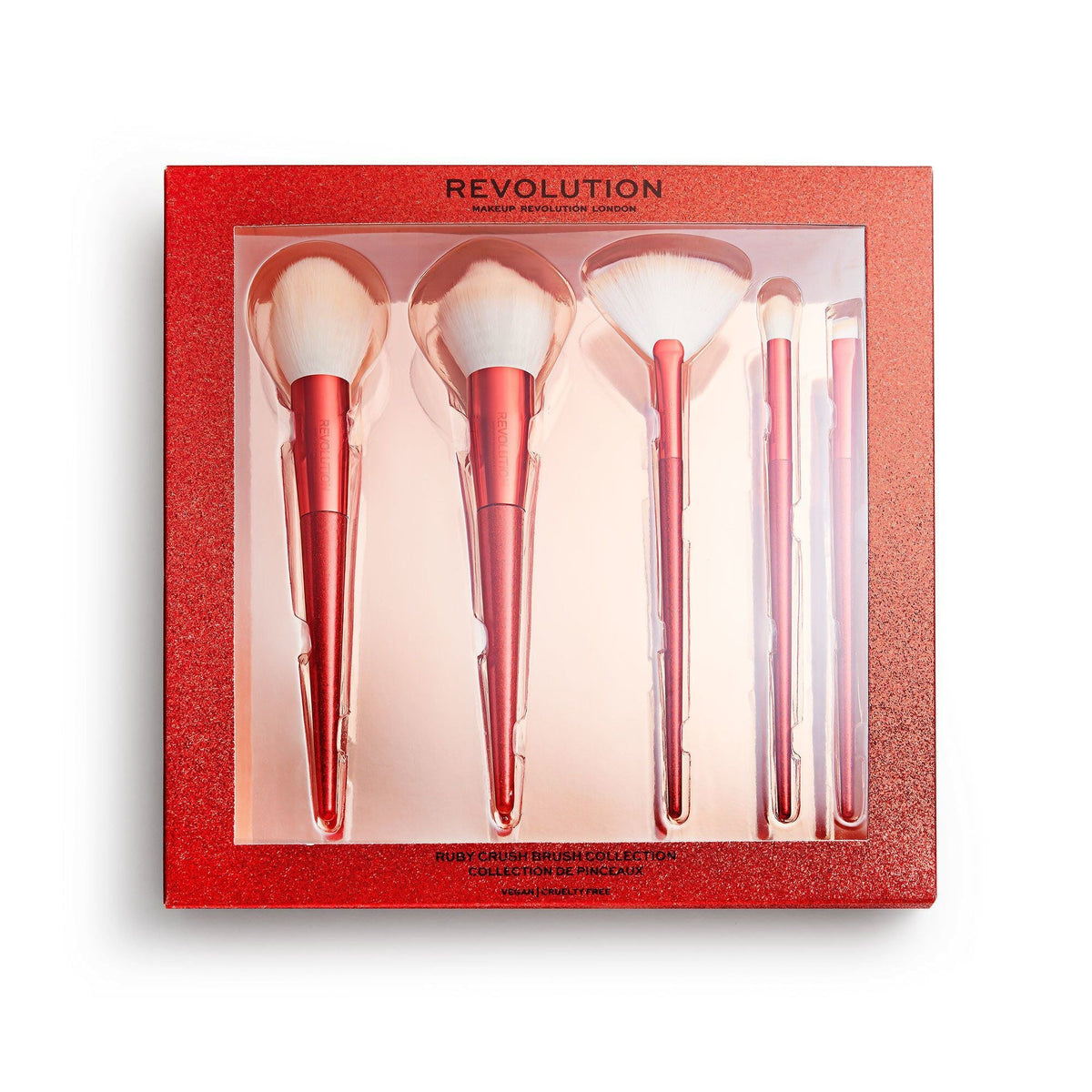 Makeup Revolution Precious Stone Brush Set Ruby Crush