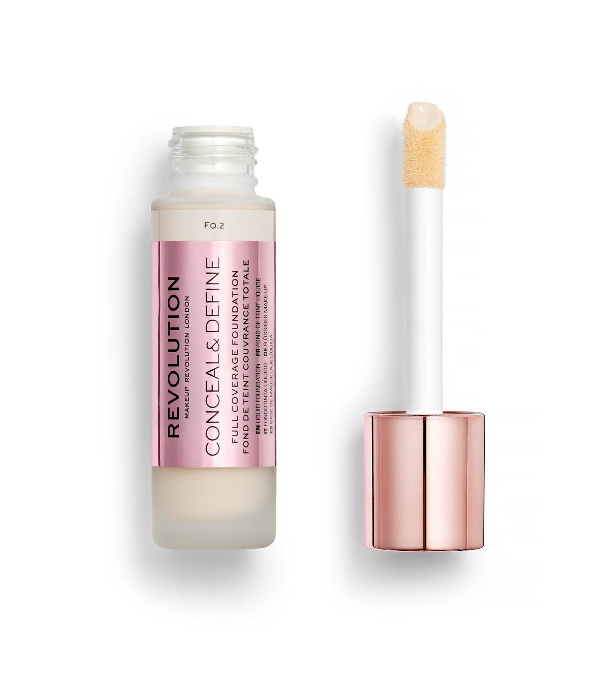Revolution Conceal & Define Ultra Matte Full Coverage Foundation F0.2 23ml