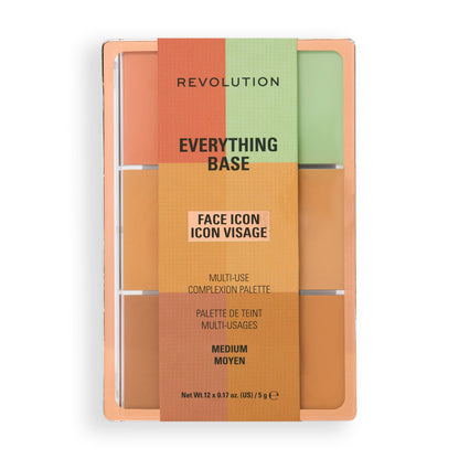 Revolution Everything Base Face Icon Complexion Palette Medium 5gm
