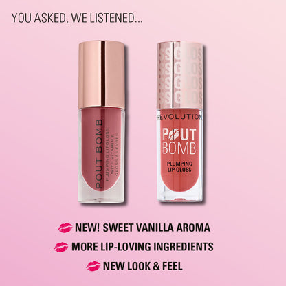 Revolution Pout Bomb Plumping Gloss Espresso Cool Nude